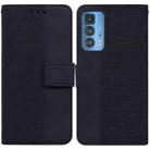 For Motorola Moto Edge 20 Pro Geometric Embossed Leather Phone Case(Black) - 1