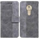 For Motorola Moto G7 Play EU Version Geometric Embossed Leather Phone Case(Grey) - 1