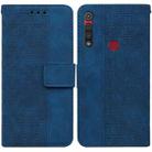 For Motorola Moto G8 Play / One Macro Geometric Embossed Leather Phone Case(Blue) - 1