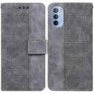 For Motorola Moto G31 / G41 Geometric Embossed Leather Phone Case(Grey) - 1