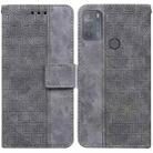 For Motorola Moto G50 Geometric Embossed Leather Phone Case(Grey) - 1