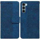 For Motorola Moto G200 5G / Edge S30 Geometric Embossed Leather Phone Case(Blue) - 1