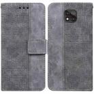 For Motorola Moto G Power 2021 Geometric Embossed Leather Phone Case(Grey) - 1