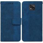 For Motorola Moto G Power 2021 Geometric Embossed Leather Phone Case(Blue) - 1