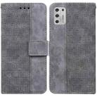 For Motorola Moto G Stylus 2021 Geometric Embossed Leather Phone Case(Grey) - 1