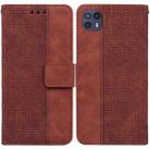 For Motorola Moto G50 5G Geometric Embossed Leather Phone Case(Brown) - 1
