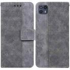 For Motorola Moto G50 5G Geometric Embossed Leather Phone Case(Grey) - 1