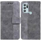 For Motorola Moto G60S Geometric Embossed Leather Phone Case(Grey) - 1