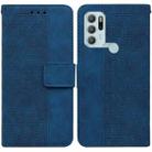 For Motorola Moto G60S Geometric Embossed Leather Phone Case(Blue) - 1