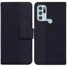 For Motorola Moto G60S Geometric Embossed Leather Phone Case(Black) - 1