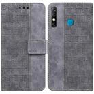 For Infinix Hot 8 X650 CC7 Geometric Embossed Leather Phone Case(Grey) - 1