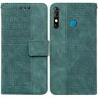 For Infinix Hot 8 X650 CC7 Geometric Embossed Leather Phone Case(Green) - 1