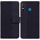 For Infinix Hot 8 X650 CC7 Geometric Embossed Leather Phone Case(Black) - 1