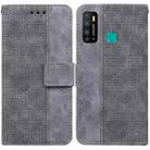 For Infinix Hot 9 X655C / Note 7 Lite Geometric Embossed Leather Phone Case(Grey) - 1