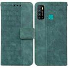 For Infinix Hot 9 X655C / Note 7 Lite Geometric Embossed Leather Phone Case(Green) - 1