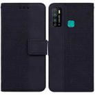 For Infinix Hot 9 X655C / Note 7 Lite Geometric Embossed Leather Phone Case(Black) - 1