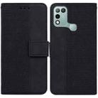 For Infinix Hot 10 Play / Smart 5 India Geometric Embossed Leather Phone Case(Black) - 1