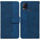 For Infinix Hot 10s / Hot 10T Geometric Embossed Leather Phone Case(Blue) - 1