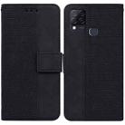 For Infinix Hot 10s / Hot 10T Geometric Embossed Leather Phone Case(Black) - 1