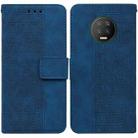 For Infinix Note 7 X690 Geometric Embossed Leather Phone Case(Blue) - 1