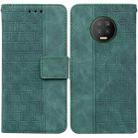 For Infinix Note 7 X690 Geometric Embossed Leather Phone Case(Green) - 1