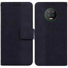 For Infinix Note 7 X690 Geometric Embossed Leather Phone Case(Black) - 1