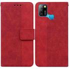 For Infinix Smart 5 X657 / Hot 10 Lite Geometric Embossed Leather Phone Case(Red) - 1