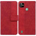 For Infinix Smart HD 2021 X612 Geometric Embossed Leather Phone Case(Red) - 1