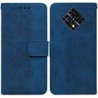 For Infinix Zero 8 X687 Geometric Embossed Leather Phone Case(Blue) - 1