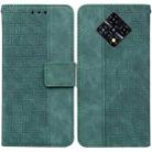 For Infinix Zero 8 X687 Geometric Embossed Leather Phone Case(Green) - 1