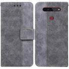 For LG K41S / K51S Geometric Embossed Leather Phone Case(Grey) - 1