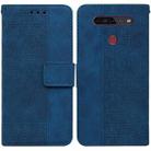 For LG K41S / K51S Geometric Embossed Leather Phone Case(Blue) - 1