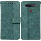 For LG K41S / K51S Geometric Embossed Leather Phone Case(Green) - 1