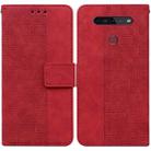 For LG K41S / K51S Geometric Embossed Leather Phone Case(Red) - 1