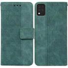 For LG K42 Geometric Embossed Leather Phone Case(Green) - 1