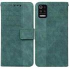 For LG K52 / K62 / Q52 Geometric Embossed Leather Phone Case(Green) - 1