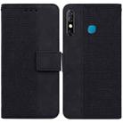 For Tecno Camon 12 / Spark 4 Geometric Embossed Leather Phone Case(Black) - 1