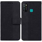 For Tecno Camon 15 Geometric Embossed Leather Phone Case(Black) - 1