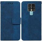 For Tecno Camon 16 Geometric Embossed Leather Phone Case(Blue) - 1