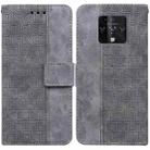 For Tecno Camon 16 Premier Geometric Embossed Leather Phone Case(Grey) - 1