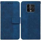 For Tecno Camon 16 Premier Geometric Embossed Leather Phone Case(Blue) - 1