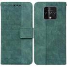 For Tecno Camon 16 Premier Geometric Embossed Leather Phone Case(Green) - 1