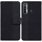 For Tecno Camon 17 Geometric Embossed Leather Phone Case(Black) - 1