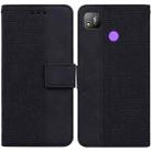 For Tecno Pop 4 Geometric Embossed Leather Phone Case(Black) - 1