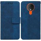 For Tecno Spark 6 Geometric Embossed Leather Phone Case(Blue) - 1