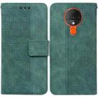 For Tecno Spark 6 Geometric Embossed Leather Phone Case(Green) - 1