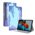 For Samsung Galaxy Tab S9 Watercolor Pattern Flip Leather Tablet Case(Winter Snow) - 1