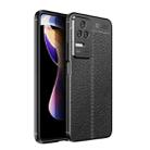 For Xiaomi Redmi K40S Litchi Texture TPU Shockproof Phone Case(Black) - 1