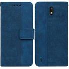For Nokia 1.3 Geometric Embossed Leather Phone Case(Blue) - 1
