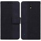 For Nokia 1.3 Geometric Embossed Leather Phone Case(Black) - 1